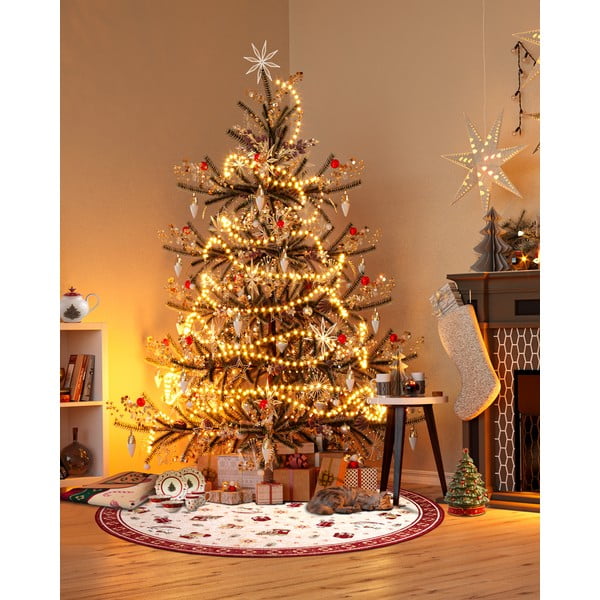 Červený okrúhly koberec s vianočným motívom s prímesou bavlny ø 160 cm Toy's Delight Red Christmas – Villeroy&Boch-image-1
