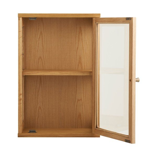 Závesná vitrína v prírodnej farbe 40x60x20 cm Zamora – House Nordic-image-3