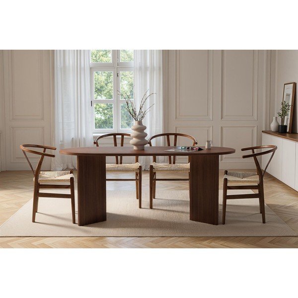 Jedálenský stôl v dekore orecha 89,5x180 cm Sablin – Kalune Design-image-2