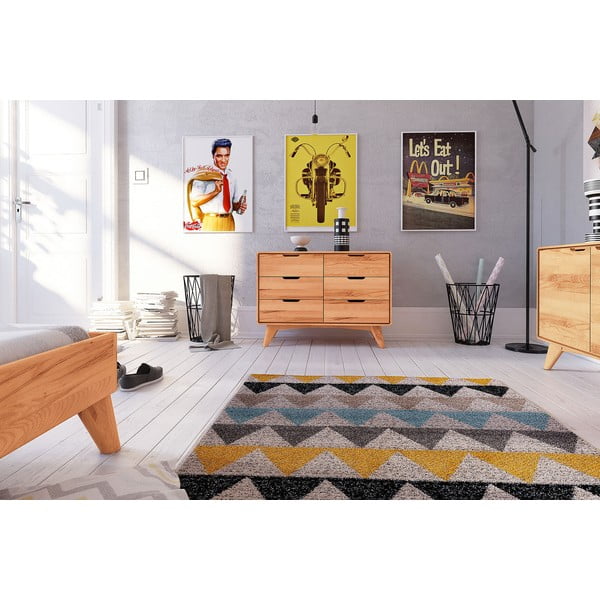 Nízka komoda z dubového dreva 90x63 cm Greg - The Beds-image-3