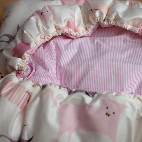 Detský spací vak Bartex Ružové zvieratká, 70 × 180 cm-image-1