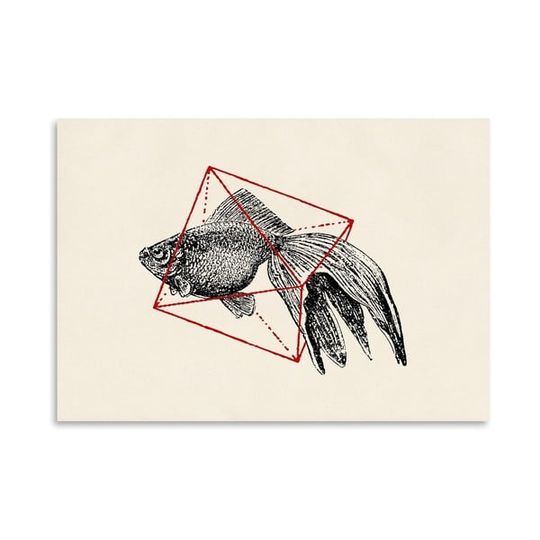 Plagát Fish In Geometrics 3 od Florenta Bodart, 30x42 cm
