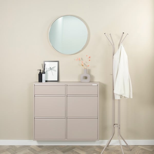 Taupe kovová výklopná skrinka na topánky 98x86x15 cm Billy – Spinder Design-image-1