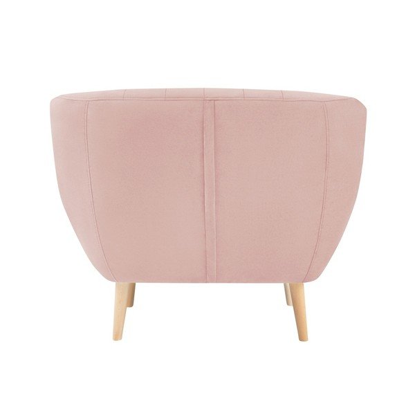 Svetloružové zamatové kreslo Mazzini Sofas Sardaigne-image-4