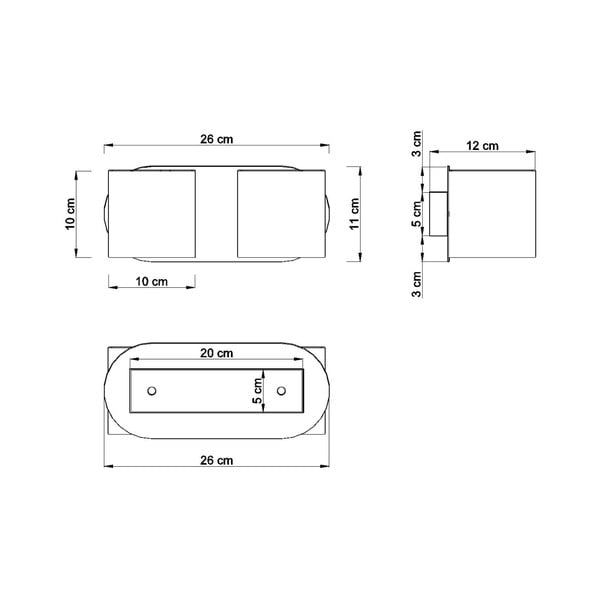 Čierne nástenné svietidlo Solux Roda-image-2