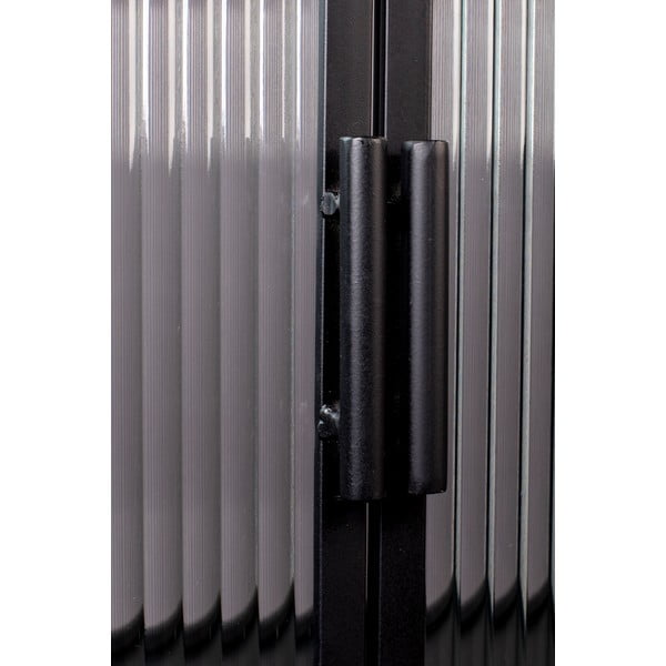 Čierna kovová vitrína 60x90 cm Boli - Dutchbone-image-3