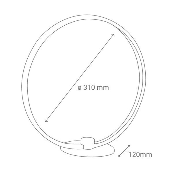 Biela oválna stolová lampa SULION Framed-image-2