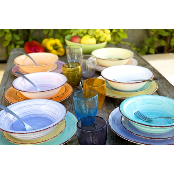 18-dielna súprava riadu z kameniny Villa d'Este Acquerello-image-1