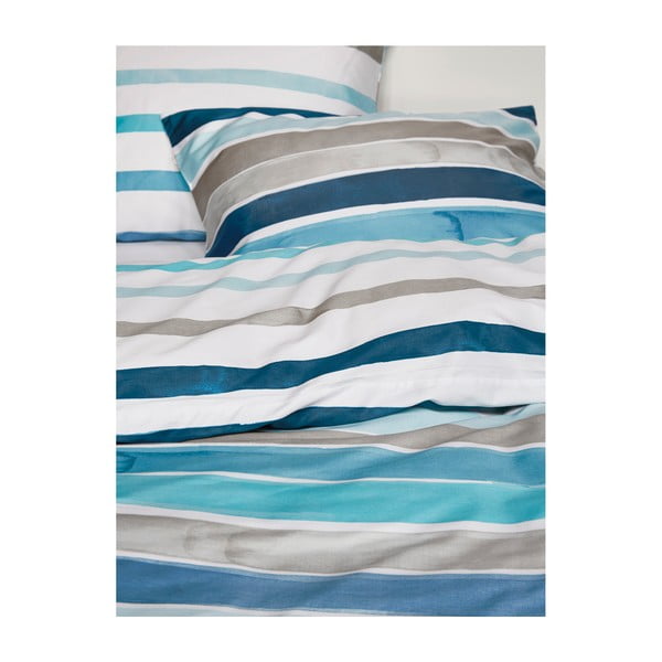 Modro-biele pruhované Obliečky s predĺženou dĺžkou Esprit Iva, 200 x 220 cm-image-2