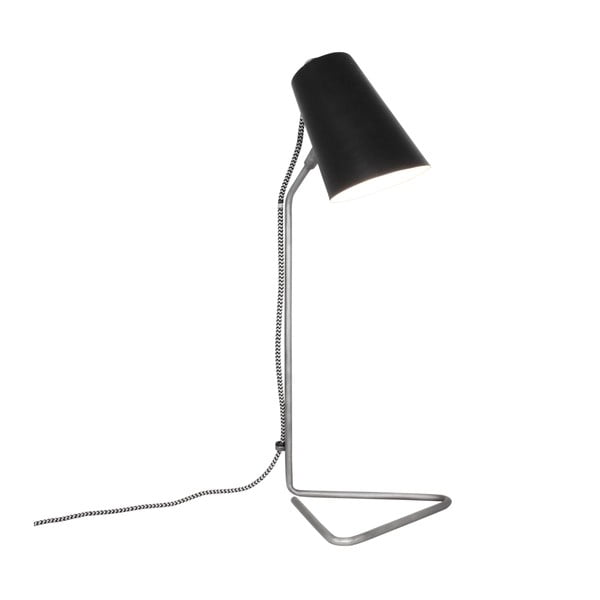 Čierna stolová lampa zo zinku Strömshaga Bertil