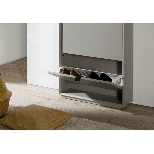 Sivá skrinka na topánky so 4 zásuvkami Marckeric Luka-image-4