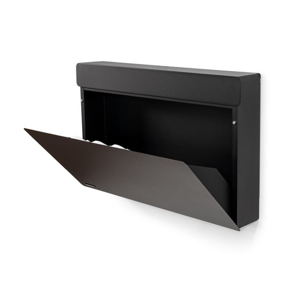 Čierna kovová výklopná/závesná skrinka na topánky 78x48x13 cm Luigi – Spinder Design-image-3