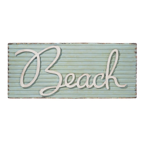 Nástenná ceduľa Beach Met Blu, 71x30 cm