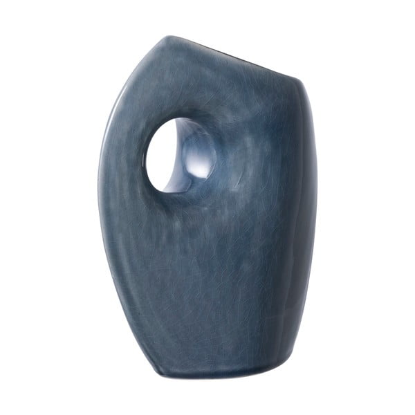 Tmavomodrá keramická váza (výška 18 cm) – House Nordic-image-4