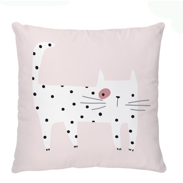 Detský vankúšik z bavlneného saténu 45x45 cm Meow Meow – Butter Kings-image-2