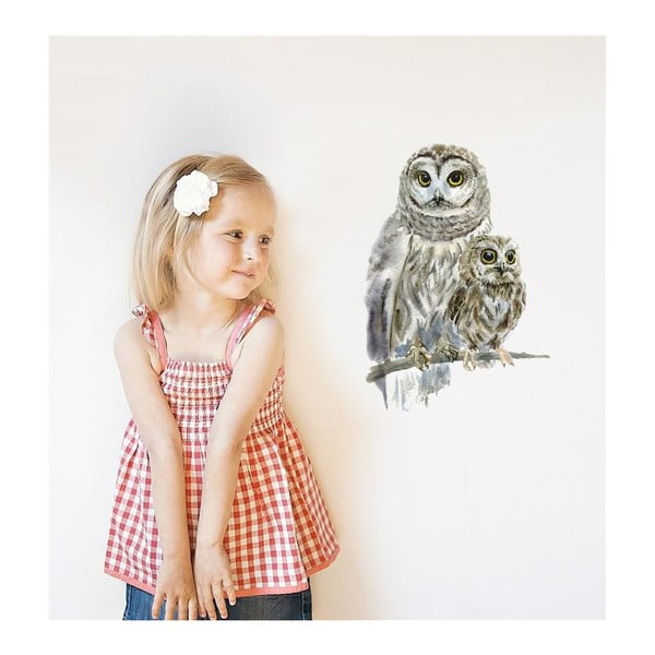 Nástenná znovu snímateľná samolepka Chocovenyl Owls