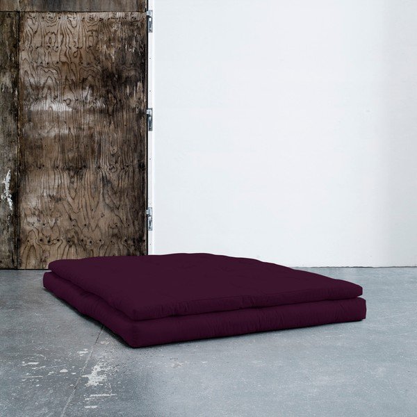 Variabilná pohovka s koženými popruhmi Karup Buckle Up Purple Plum-image-1