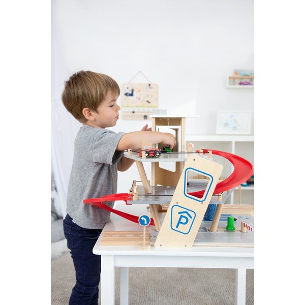 Detské drevené parkovisko s autíčkami Legler Car Park-image-1