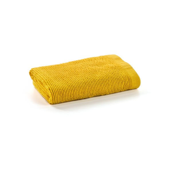 Žltý bavlnený uterák Kave Home Miekki, 50 x 100 cm