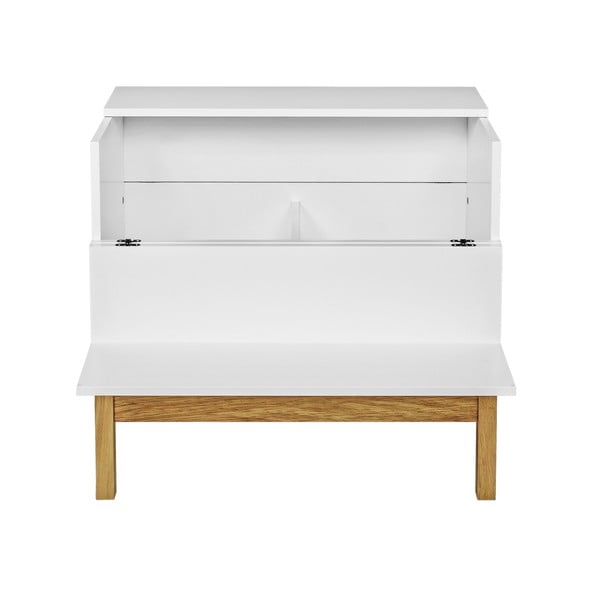 Biela/v prírodnej farbe vinotéka 75x70 cm Grande - Woodman-image-2