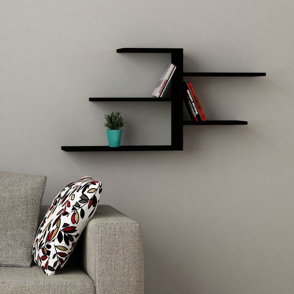 Polica na knihy Faba, čierna-image-1