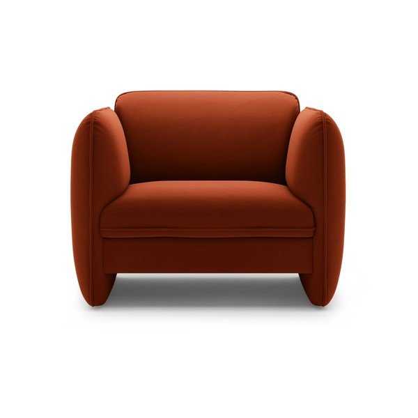 Zamatové kreslo v tehlovej farbe Georgia – Micadoni -image-2