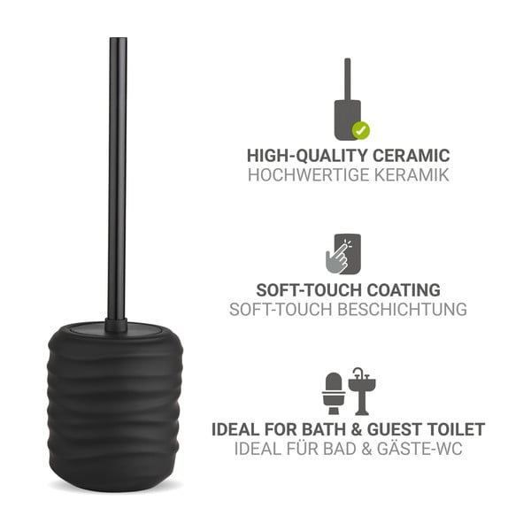 Čierna keramická WC kefa Illana – Wenko-image-3