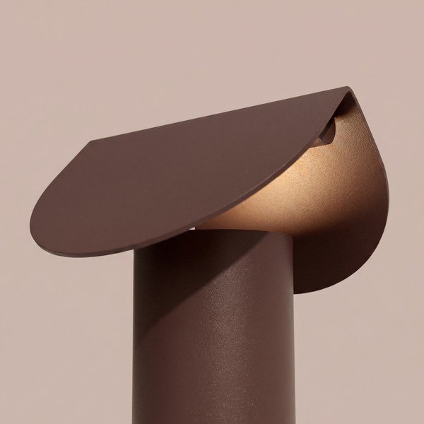 Hnedá hliníková LED stolová lampa (výška  15 cm) BISCUIT – Thoro-image-3