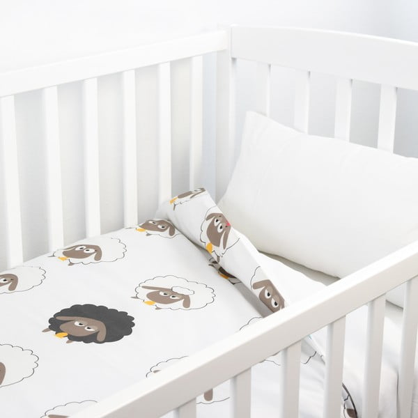 Detský pléd a obliečka na vankúš Baleno Little Sheep, 100 × 130 cm-image-1