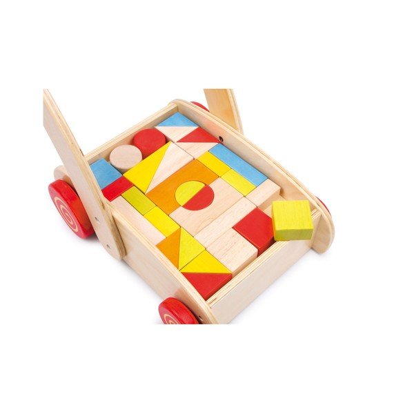 Drevené chodítko so stavebnicou Legler Toy Blocks-image-2