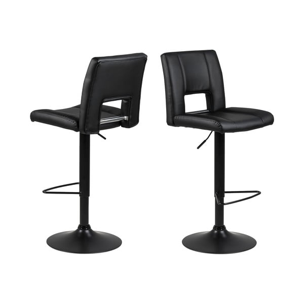Čierna barová stolička s nastavitelnou výškou Actona Sylvia-image-2