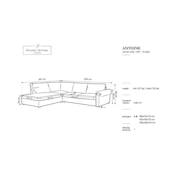 Hnedá rohová pohovka Windsor & Co Sofas Hermes, ľavý roh-image-1