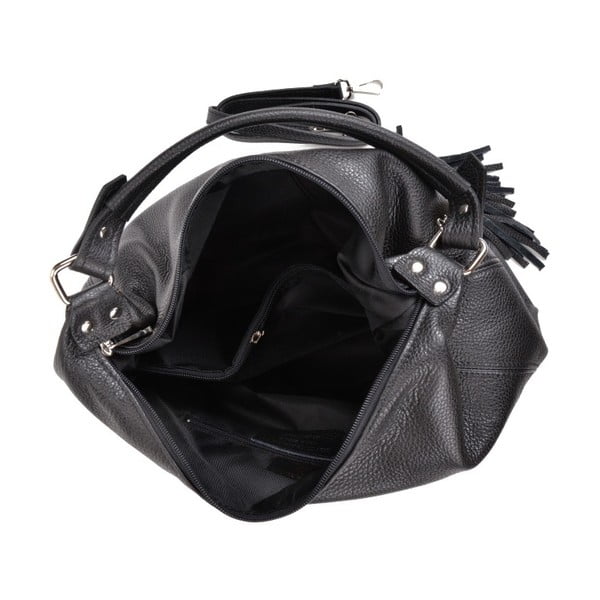 Čierna kožená kabelka Sofia Cardoni Bruhna-image-2