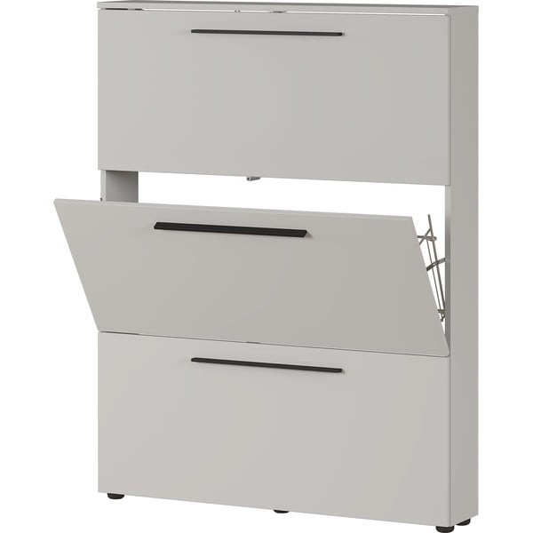 Sivobéžová výklopná skrinka na topánky Utah - Germania-image-2