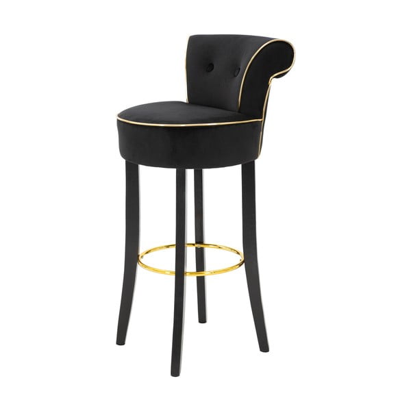 Modrá zamatová barová stolička 96 cm Luxy – Mauro Ferretti-image-2