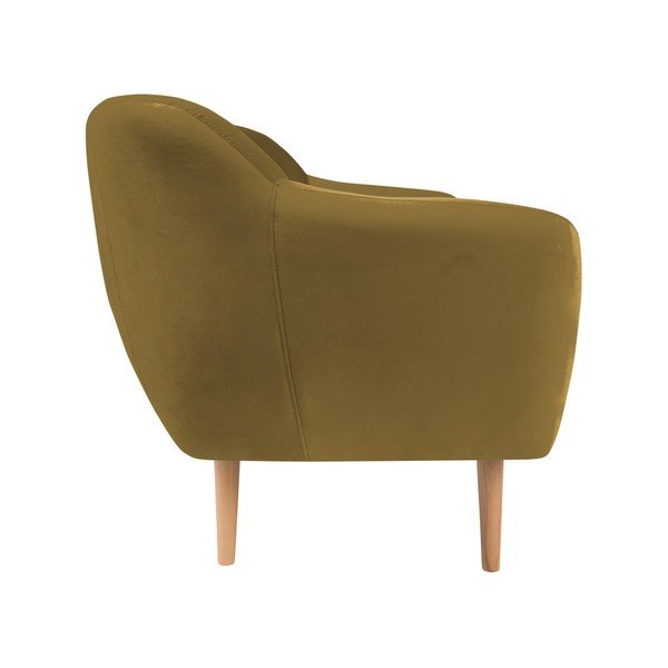 Horčicovožltá dvojmiestna pohovka Mazzini Sofas Benito-image-3