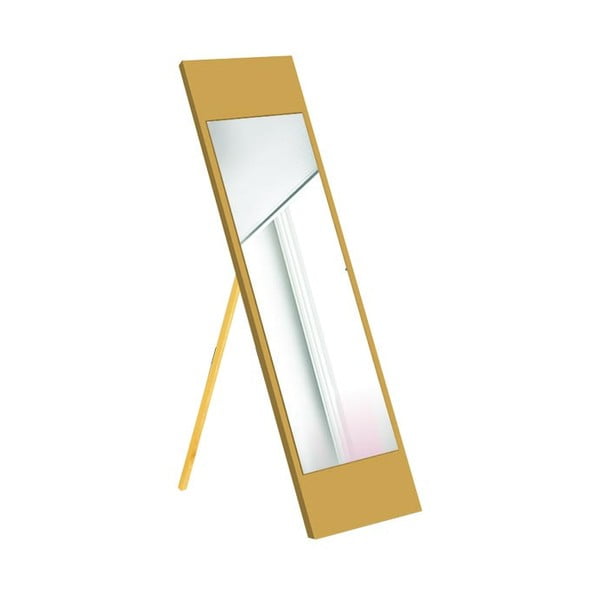 Stojacie zrkadlo s horčicovožltým rámom Oyo Concept, 35 x 140 cm