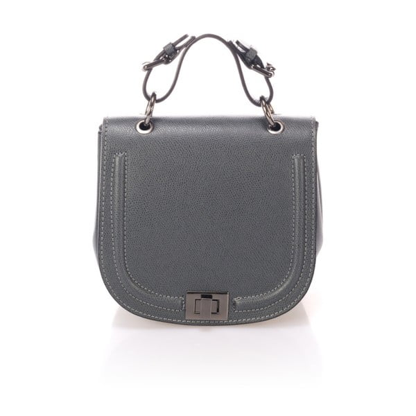 Sivá kožená kabelka Lisa Minardi Federica