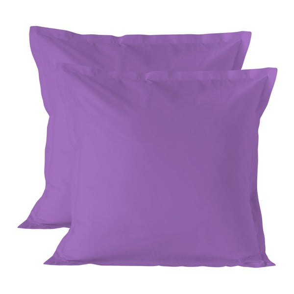 Sada 2 fialových obliečok na vankúš HF Living Basic, 60 × 60 cm