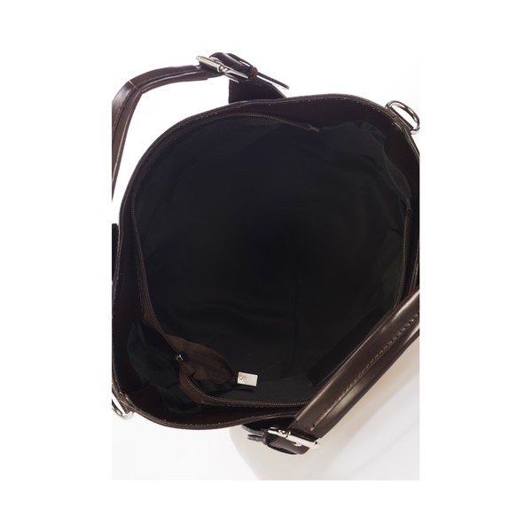 Hnedá kožená kabelka Massimo Castelli Calf-image-1