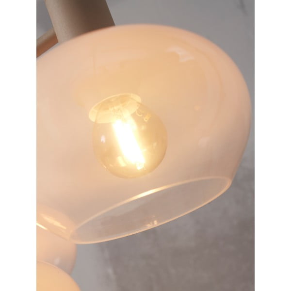 Biele závesné svietidlo so skleneným tienidlom ø 43 cm Bologna – it's about RoMi-image-2