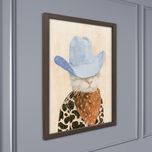 Tlačený obraz s rámom 30x40 cm Howdy Cat – Styler-image-1