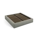 Zelená čalúnená dvojlôžková posteľ s úložným priestorom s roštom 140x200 cm Simon – Micadoni