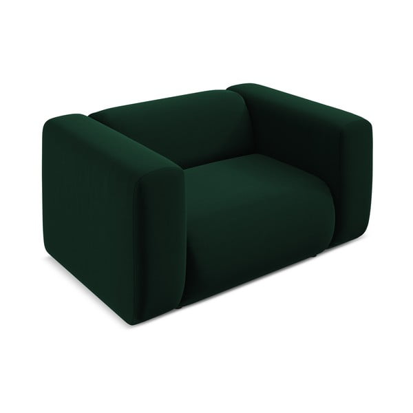 Tmavozelené zamatové kreslo Ekahi – Makamii-image-3