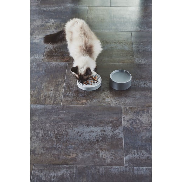 Porcelánová protihltacia miska pre mačku ø 16 cm Piatto Concrete S – MiaCara-image-1