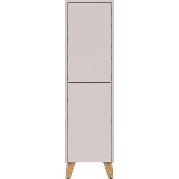 Krémovobiela matná vysoká kúpeľňová skrinka 33x123 cm Arnea – Germania-image-3