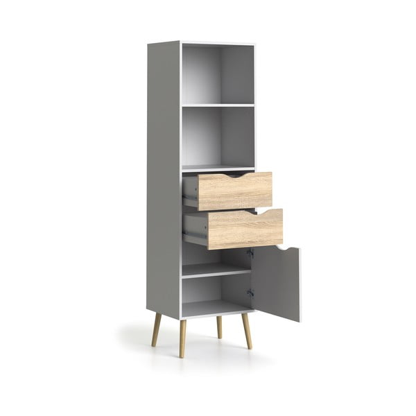 Biela knižnica Tvilum Oslo, 50 x 171 cm-image-3