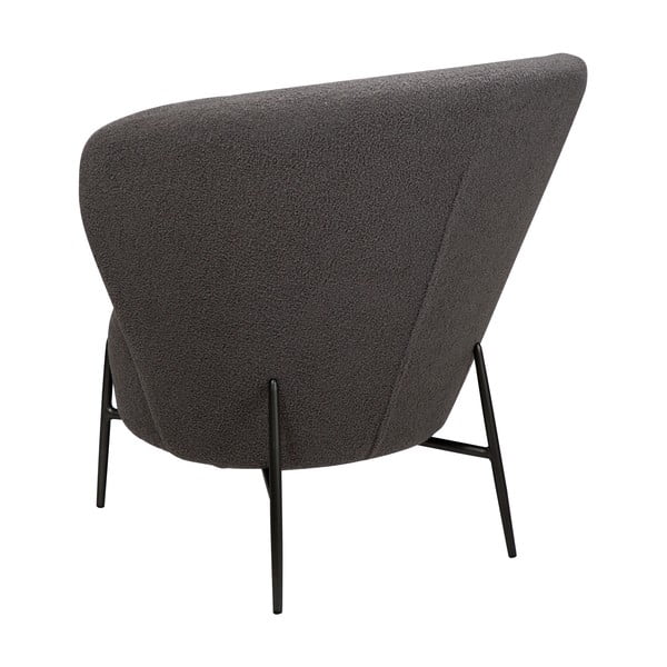 Sivé kreslo z textílie buklé Orbit – DAN-FORM Denmark-image-1