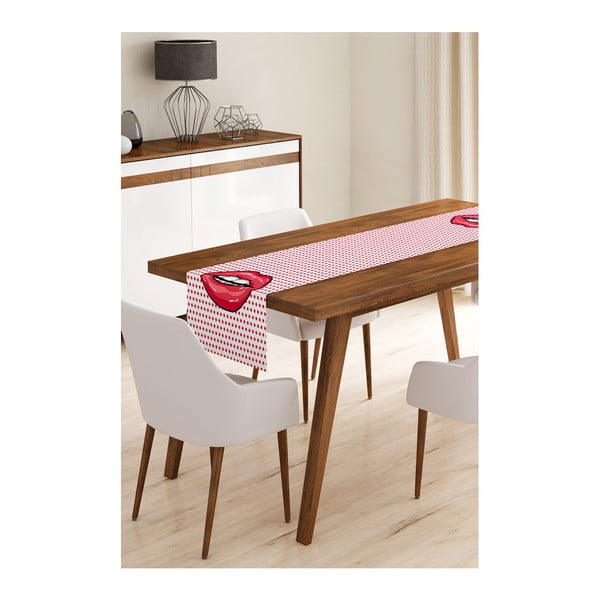 Behúň na stôl z mikrovlákna Minimalist Cushion Covers Vector Kiss, 45 × 145 cm
