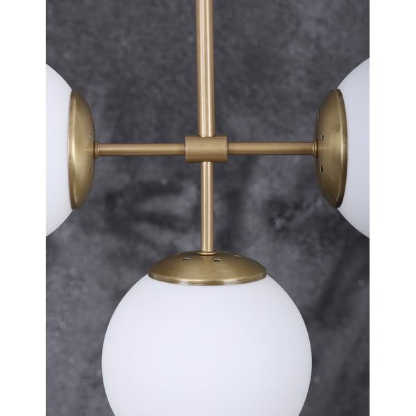 Biele/v zlatej farbe závesné svietidlo so skleneným tienidlom ø 15 cm Seagull – Squid Lighting-image-4